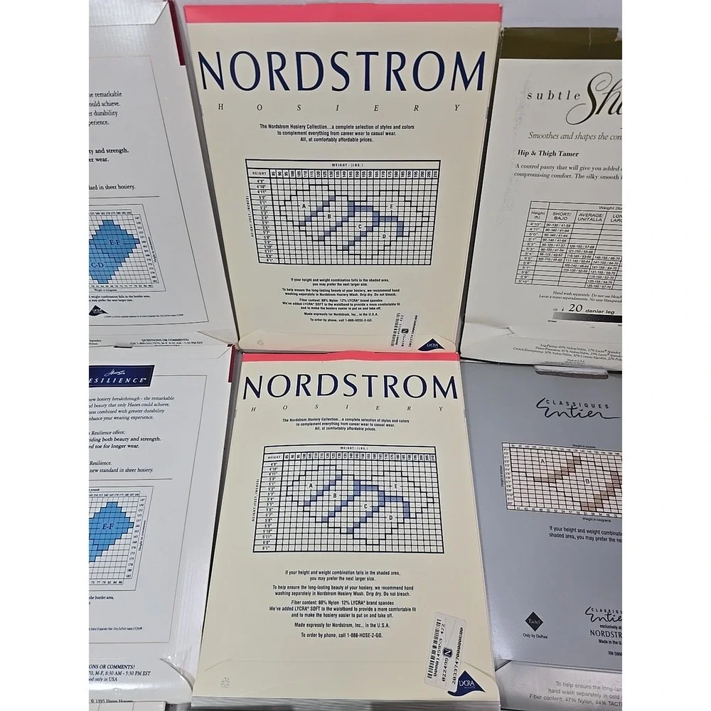Lot (12) Pantyhose Sz C | Black & Beige Nordstrom, Hanes, The Limited, Hit or Mi